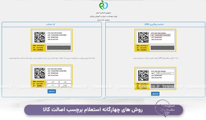 روش‌ های چهارگانه استعلام برچسب اصالت کالا